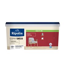 Peinture esprit-déco rouge profond satin 2,5L  - RIPOLIN